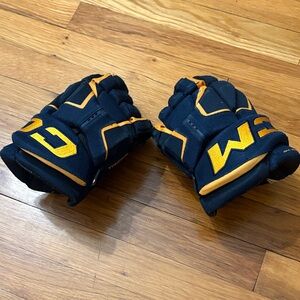 CCM Black and Gold 10” youth Hockey Gloves